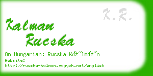 kalman rucska business card